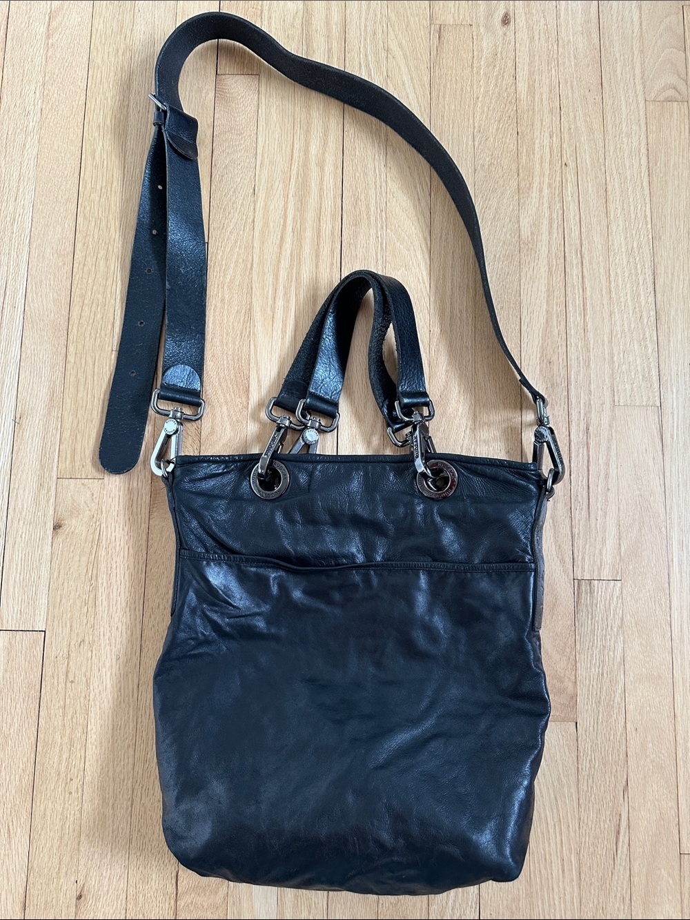 Rudsak black leather crossbody bag tote